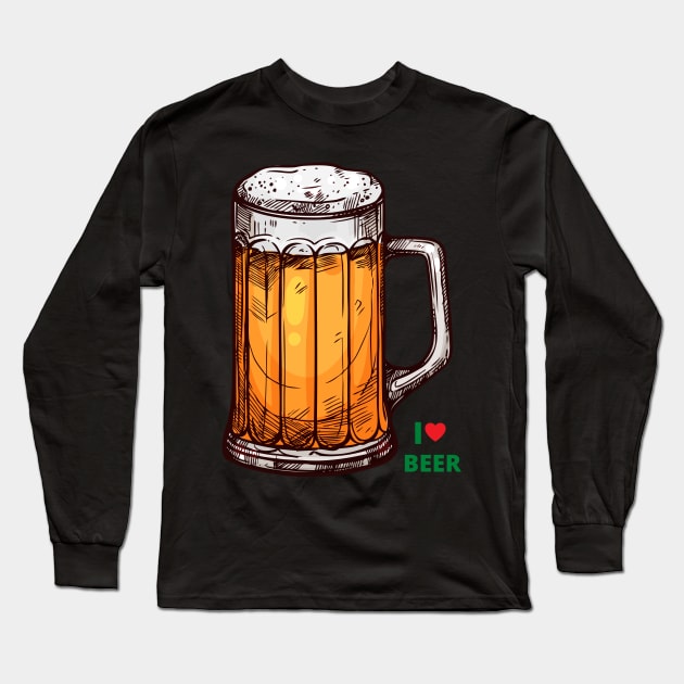 I love beer - a beer friend favorite design Long Sleeve T-Shirt by OnuM2018